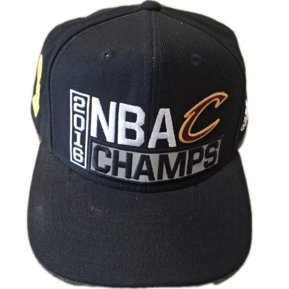 Adidas Hat 2016 NBA Final Champs Black Cleveland Cavaliers Embroidered Snapback